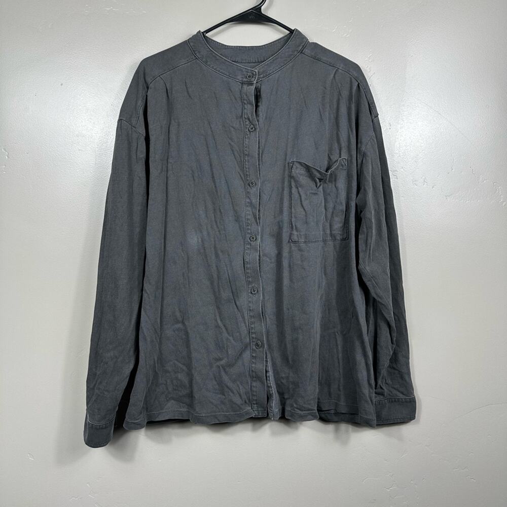 NSF Women’s Button Down Grey Cotton Shirt Size 2 / XS / P